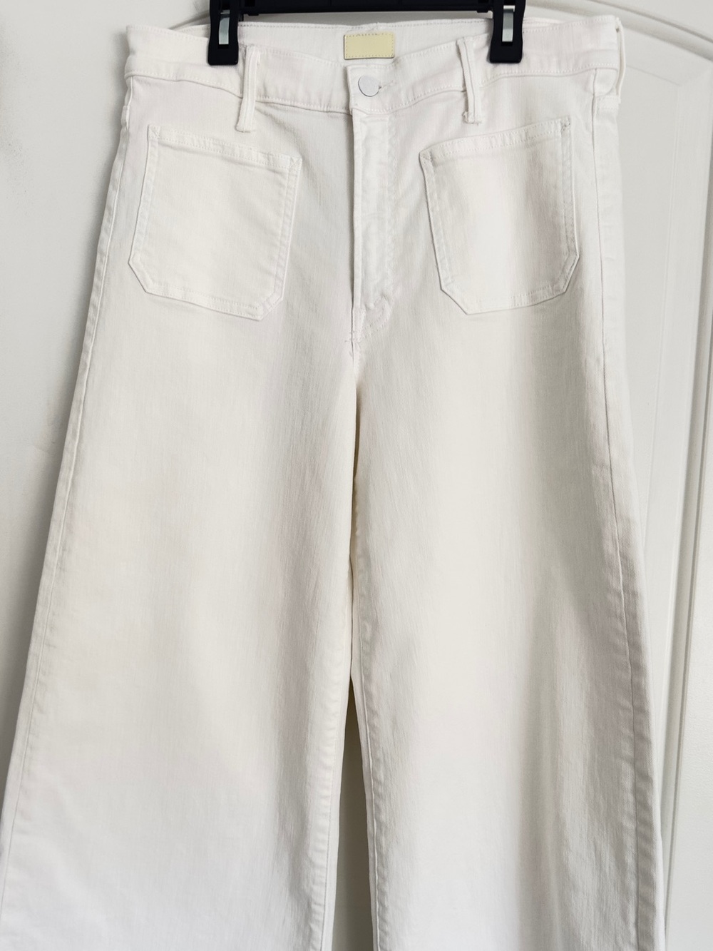 Mother undercover patch pocket jeans in white size 30